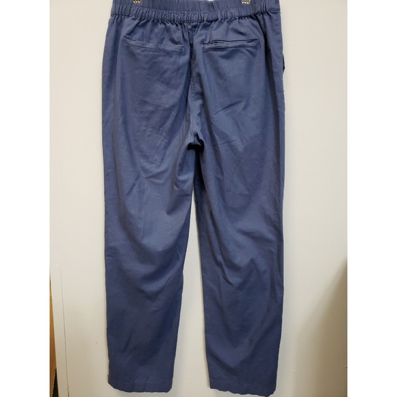 Kim Rogers Ladies linen cotton Pants Sz sm Blue 30 inseam elastic waist - Picture 2 of 6